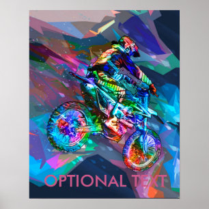 Superzeichenstift farbiges Schmutz-Fahrrad Poster