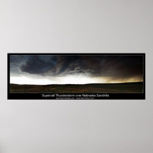 Superzelle über Nebraska Sandhills Poster