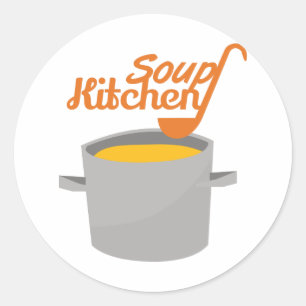Suppe Küche Runder Aufkleber