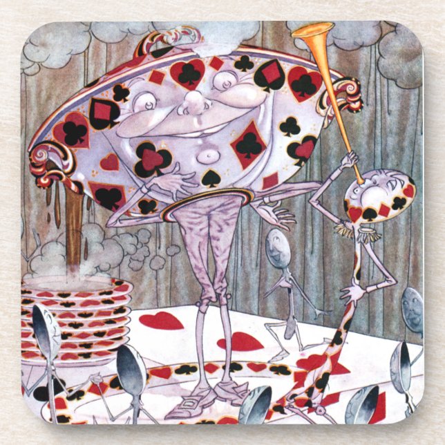 Suppe, schöne Suppe von der Alicen im Wunderland Getränkeuntersetzer (Vorderseite)
