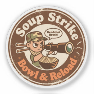 Suppe Strike Bowl Reload Combat Food Aufkleber