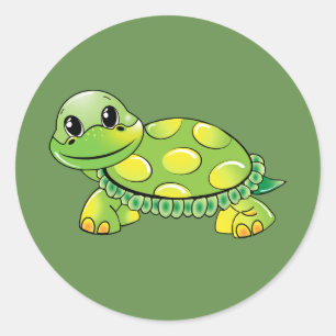 Suppenschildkröte Runder Aufkleber