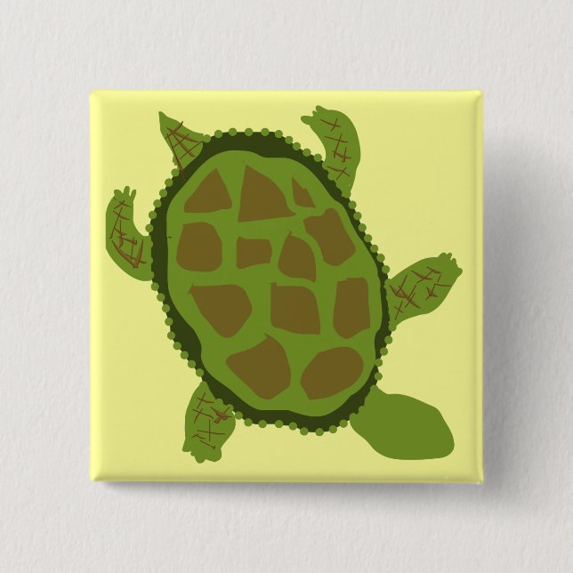 Suppenschildkröte-T-Shirts und Geschenke Button (Vorderseite)