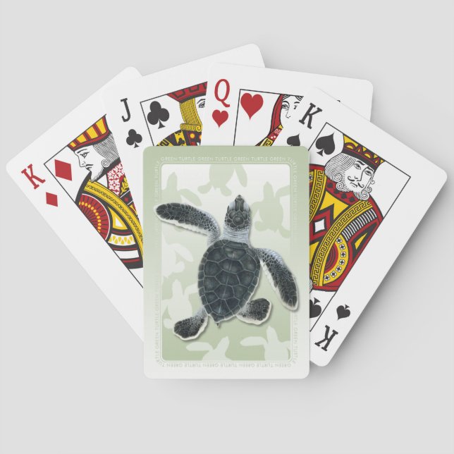 Suppenschildkrötehatchlings-Spielkarten Spielkarten (Rückseite)