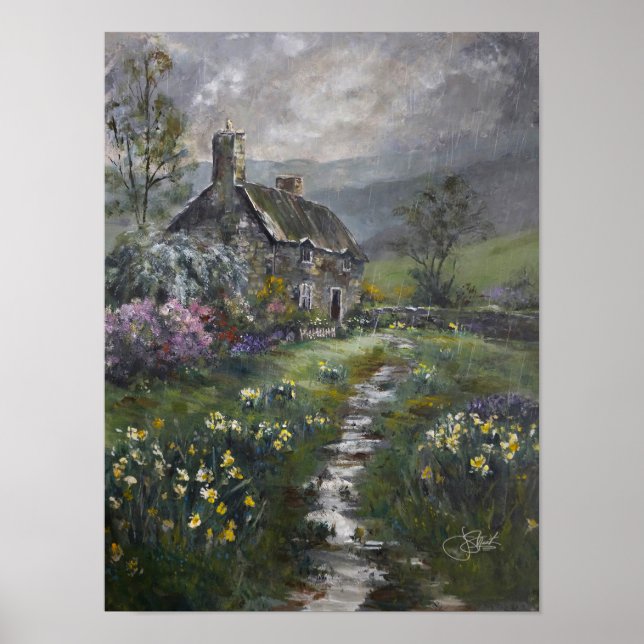 "Suppentag - Ein englisches Cottage"  Poster (Vorne)