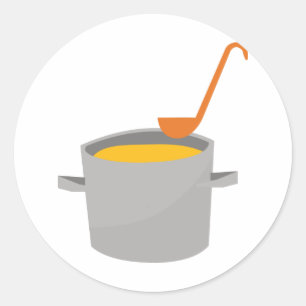 Suppentopf Runder Aufkleber