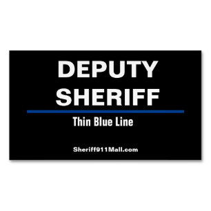SUPPLÉMENT SHERIFF Mince Ligne Bleue Aimant Carte
