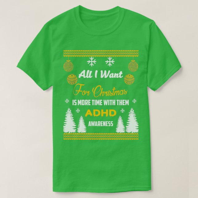 Support ADHD Awareness Design 8 T-Shirt (Design vorne)