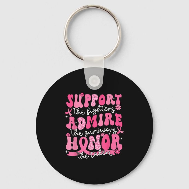 Support Admire Honor Breast Cancer Awareness Warri Schlüsselanhänger (Vorderseite)