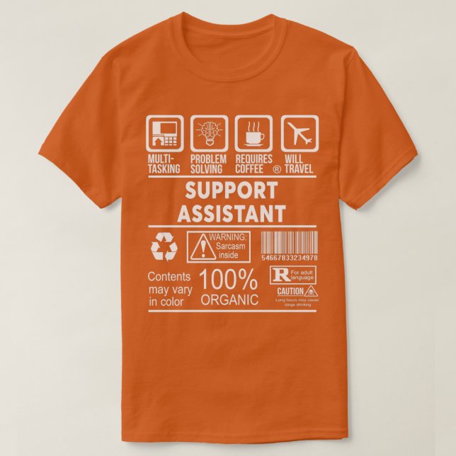 SUPPORT-ASSISTENT NICE DESIGN T-Shirt (Design vorne)