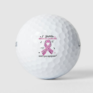 Support Breast Cancer Warrior Gifts Golfball