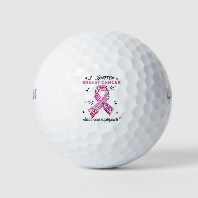 Support Breast Cancer Warrior Gifts Golfball (Vorderseite)