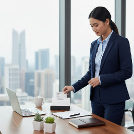 Support Carte De Visite Professional Custom Text Simple Design