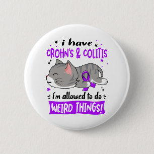Support Crohn's & Colitis Awareness Ribbon Gifts Button