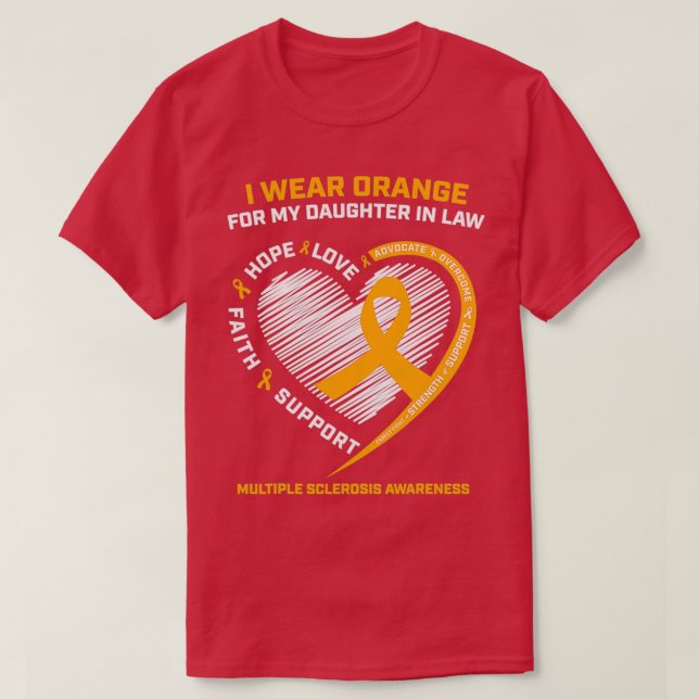 Support Daughter In Law Gift Multiple Sclerosis Aw T-Shirt (Design vorne)