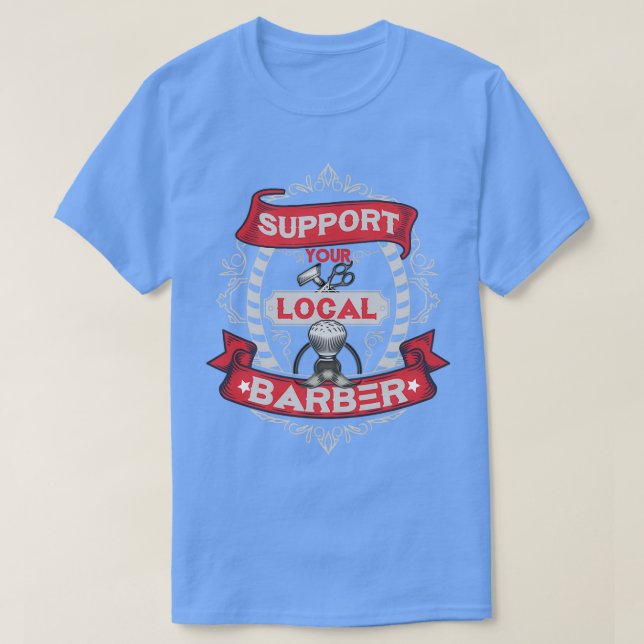 Support de votre Barber TShirt local (Design devant)