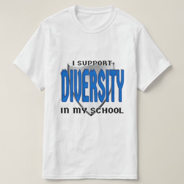 Support-Diversity in meiner Schule T-Shirt (Design vorne)