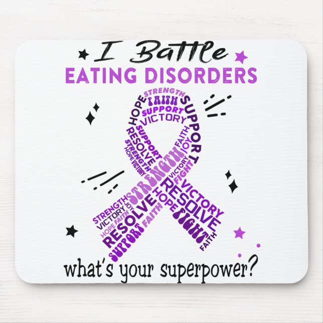 Support Eating disorders Warrior Gifts Mousepad (Vorne)