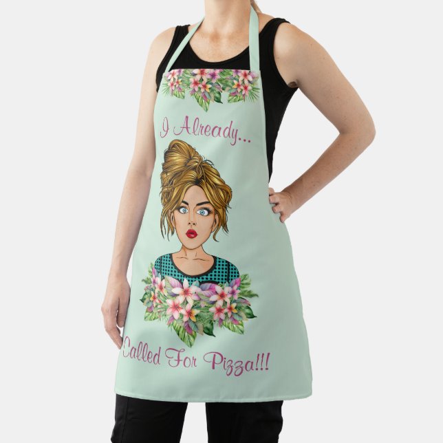 Support féminin mignon partout sur papier tablier (Insitu)