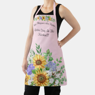 Support féminin mignon partout sur papier tablier