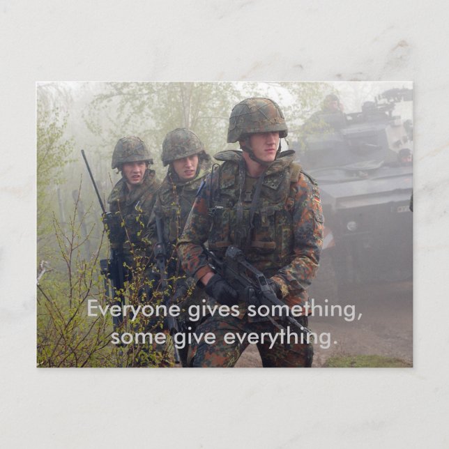 Support für unsere Troops Postkarte (Vorderseite)