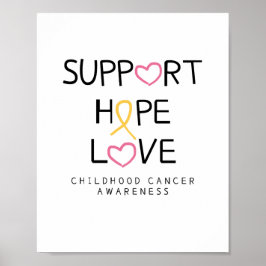 support.hope.Liebe. Cancer Poster & Prints