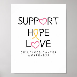 support.hope.Liebe. Cancer Poster & Prints