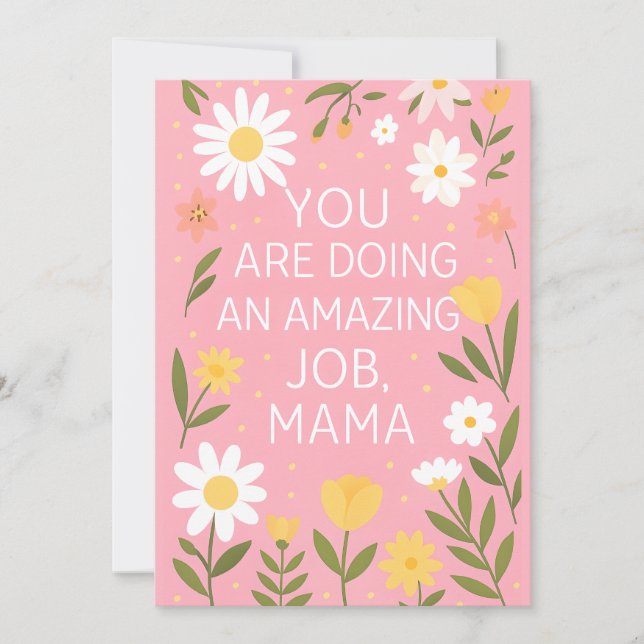 Support-Karte - Postpartum-Junge Mutter Dankeskarte (Vorderseite)