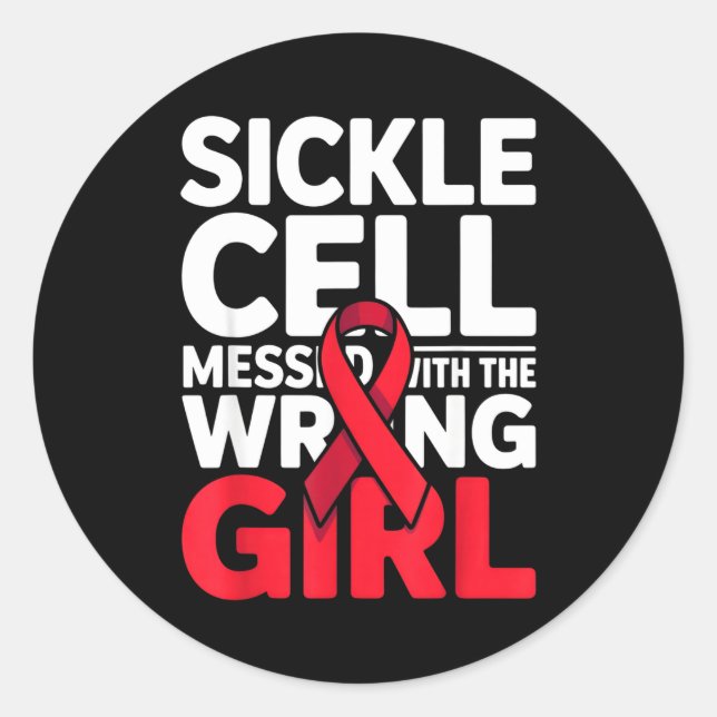 Support Messed Wrong Sickle Warrior Cell Runder Aufkleber (Vorderseite)