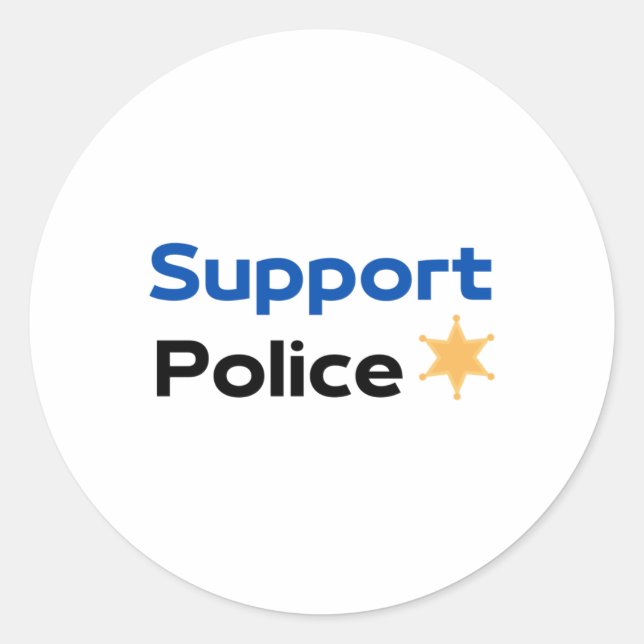 Support-Polizeiaufkleber1 Runder Aufkleber (Vorderseite)