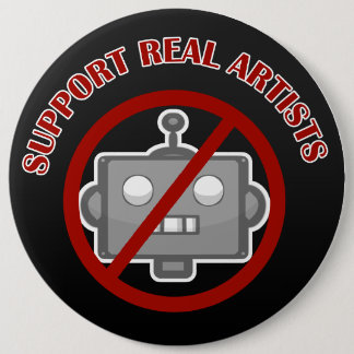 "Support Real Artists!' Pin Button