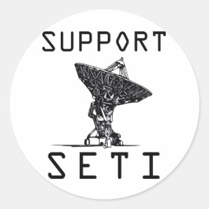 Support-SETI Runder Aufkleber