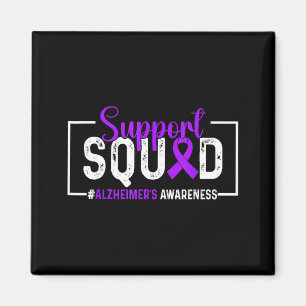 Support Squad Alzheimer-Bewusstseinsmonat Lila Magnet