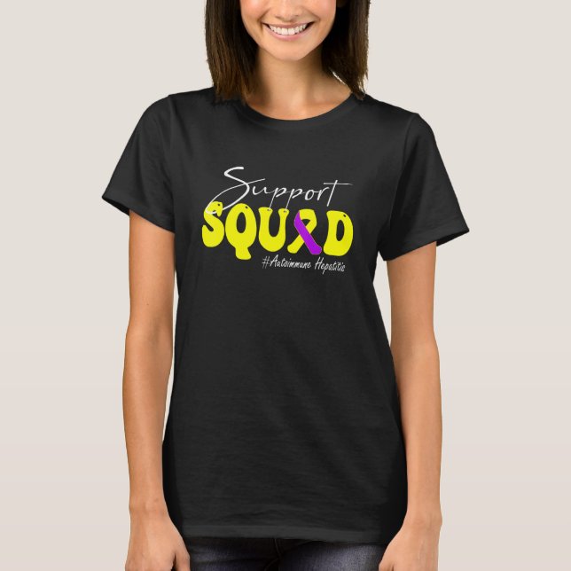 Support Squad Autoimmune Hepatitis Awareness Yello T-Shirt (Vorderseite)