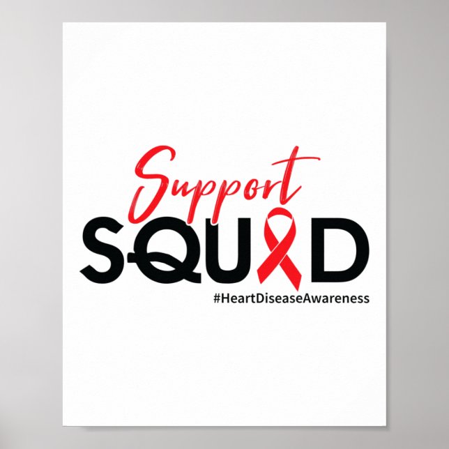 Support Squad - Bewusstsein für Herzkrankheiten Poster (Vorne)
