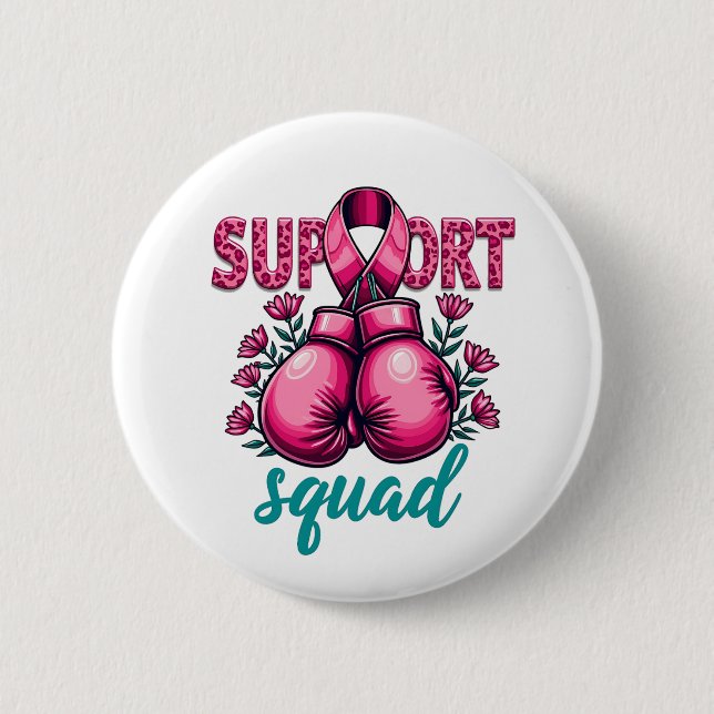 Support Squad Brustkrebs-Sensibilisierungskiste Button (Vorderseite)