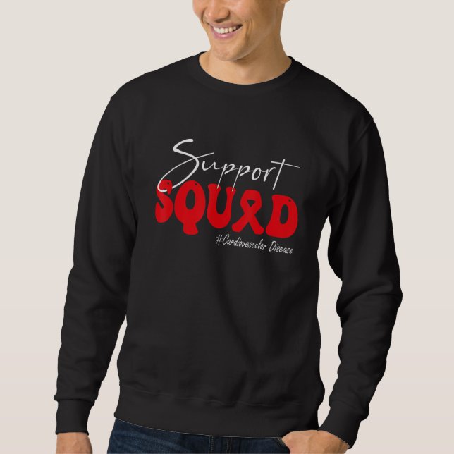 Support Squad Cardiovascular Disease Awareness Red Sweatshirt (Vorderseite)