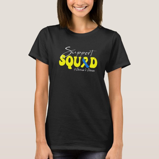 Support Squad Dercumu2019s Disease Awareness Yello T-Shirt (Vorderseite)