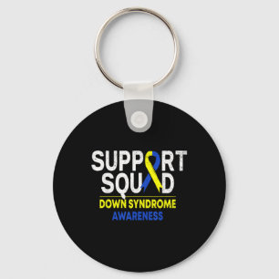 Support Squad Down Syndrom T21 Awareness Blue Yel Schlüsselanhänger