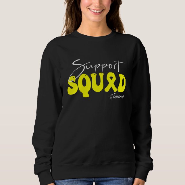 Support Squad Endometriosis Awareness Yellow Ribbo Sweatshirt (Vorderseite)