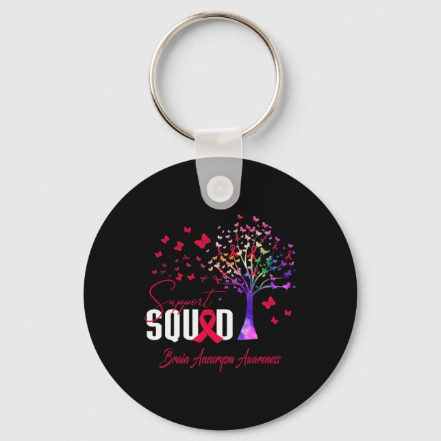 Support Squad For Brain Aneurysm Awareness  Schlüsselanhänger (Vorderseite)