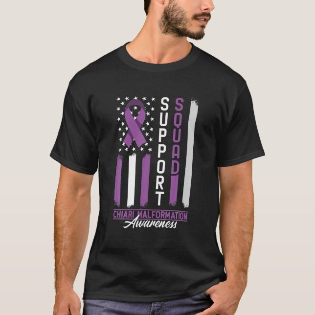 Support Squad I CM Cerebellum Chiari Malformation T-Shirt (Vorderseite)