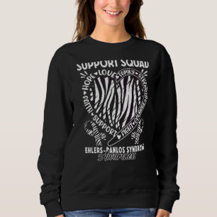 Support Squad I Zebra Ribbon I Ehlers Danlos Syndr Sweatshirt