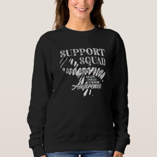 Support Squad I Zebra Ribbon I Ehlers Danlos Syndr Sweatshirt