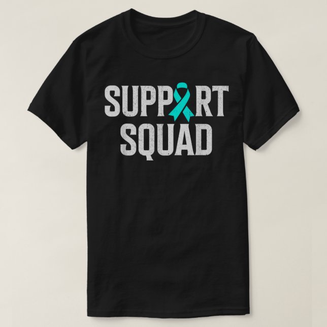 Support Squad Ovarian Cancer Raise Ovarian Cancer  T-Shirt (Design vorne)