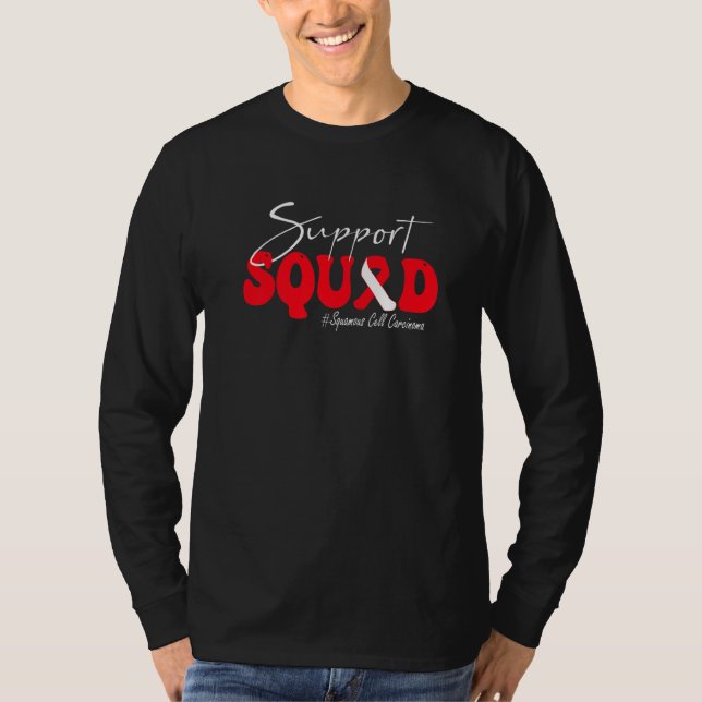Support Squad Squamous Cell Carcinoma Awareness Re T-Shirt (Vorderseite)