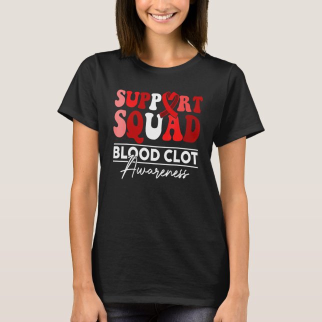 Support Squad Sunflower Hair Red Blood Clot Awaren T-Shirt (Vorderseite)