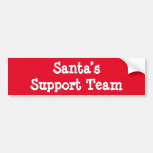 Support-Team des Weihnachtsmanns Autoaufkleber