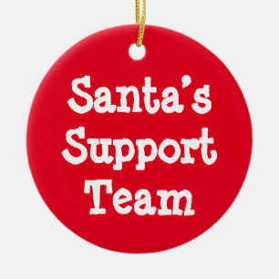 Support-Team des Weihnachtsmanns Keramik Ornament