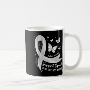 Support-Team Dyslexie-Bewusstsein Silbernes Band Kaffeetasse